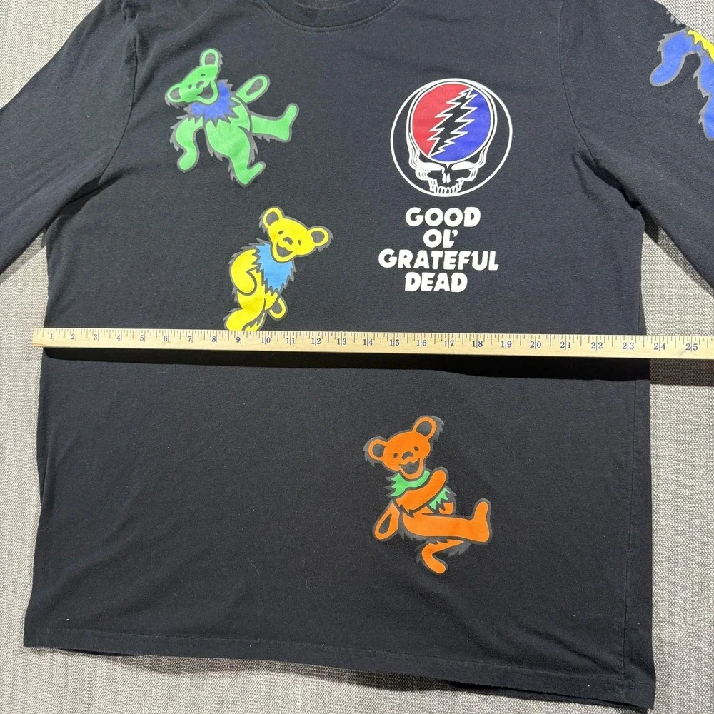 Grateful Dead Shirt Mens Large Black‎ Dancing Bears Long Sleeve Graphic Tee